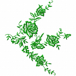 Flowers And Tree Embroidery Design 6 Flowers And Tree Embroidery Design 6